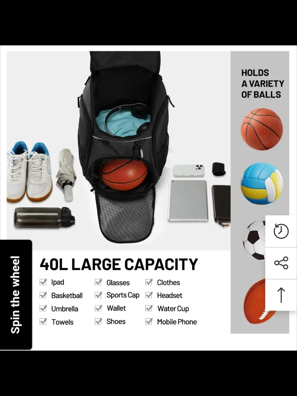 MIER Dark Blue Basketball Backpack